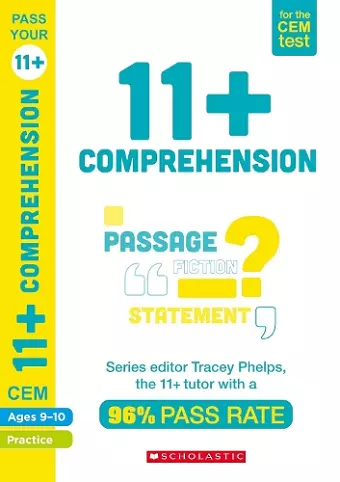 11+ English Comprehension Practice and Assessment for the CEM Test Ages 09-10 cover