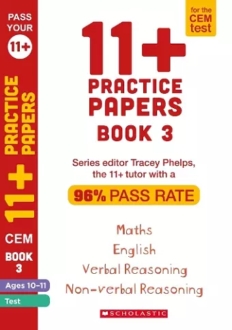 11+ Practice Papers for the CEM Test Ages 10-11 - Book 3 cover