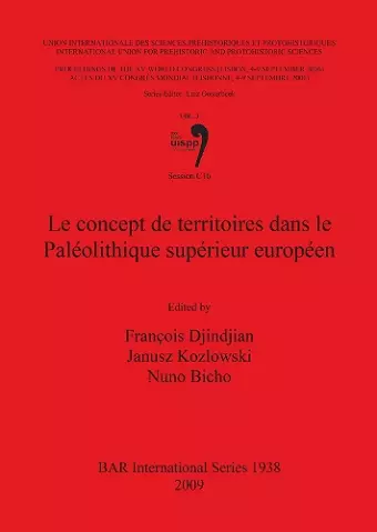 Le Concept De Territoires Dans Le Paleolithique Superieur Europeen cover