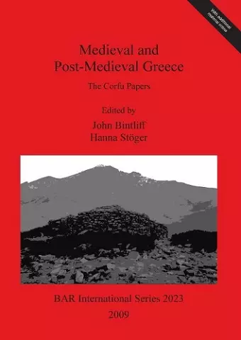 Medieval and Post-Medieval Greece cover