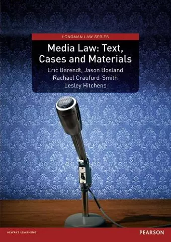 Media Law: Text, Cases and Materials cover