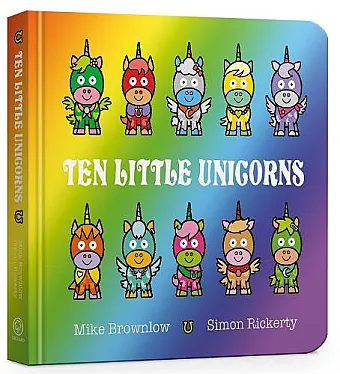 Ten Little Unicorns Board Book cover