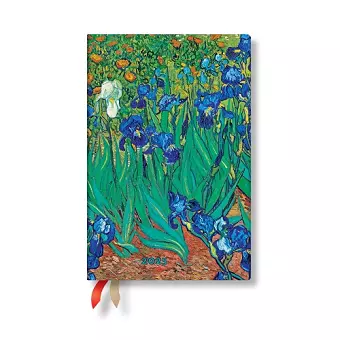 Van Gogh’s Irises Mini 12-month Horizontal Hardback Dayplanner 2025 (Elastic Band Closure) cover