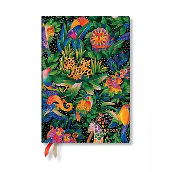 Jungle Song (Whimsical Creations) Midi 12-month Horizontal Hardback Dayplanner 2025 (Elastic Band Closure) cover