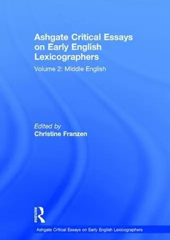 Ashgate Critical Essays on Early English Lexicographers cover