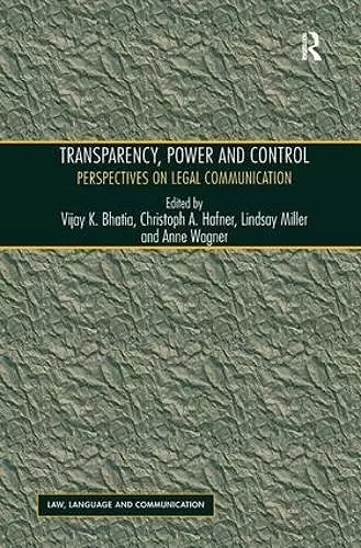 Transparency, Power, and Control cover