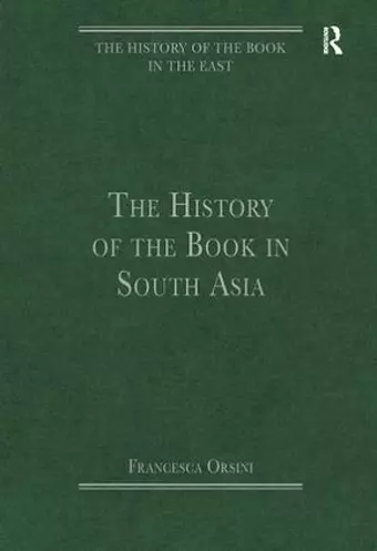 The History of the Book in South Asia cover