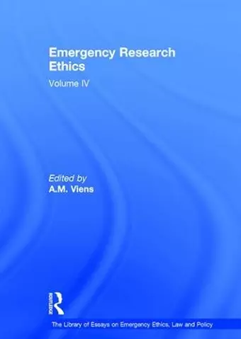 Emergency Research Ethics cover