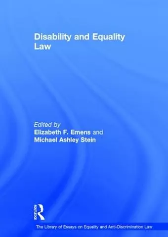 Disability and Equality Law cover