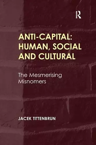 Anti-Capital: Human, Social and Cultural cover