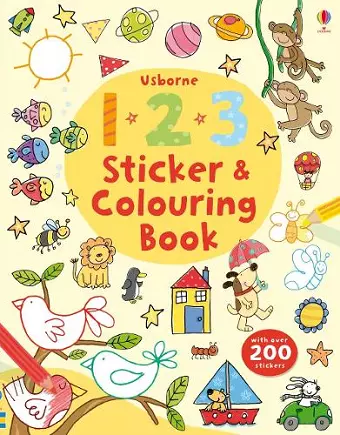 123 Sticker and Colouring book cover