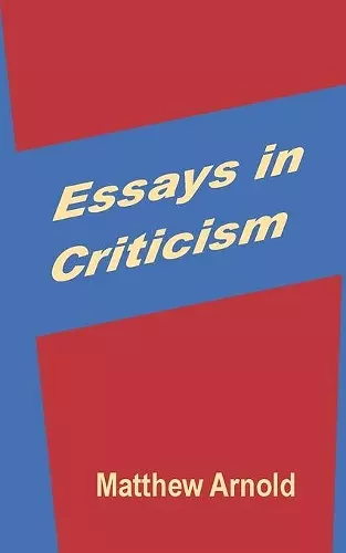 Essays in Criticism cover