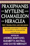 Praxiphanes of Mytilene and Chamaeleon of Heraclea cover