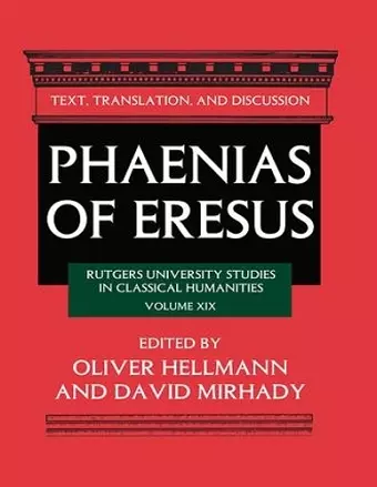 Phaenias of Eresus cover