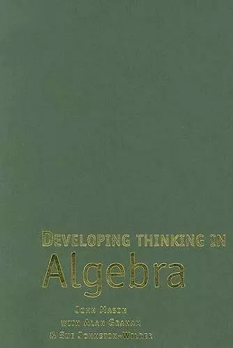 Developing Thinking in Algebra cover