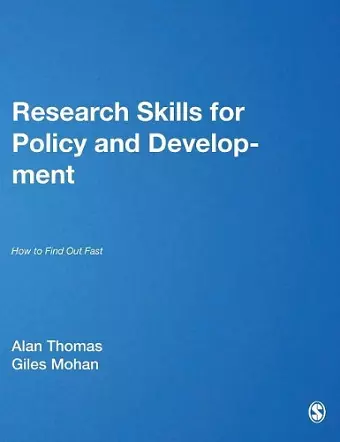 Research Skills for Policy and Development cover