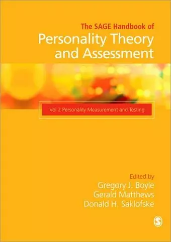 The SAGE Handbook of Personality Theory and Assessment cover