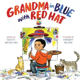 Grandma in Blue with Red Hat cover