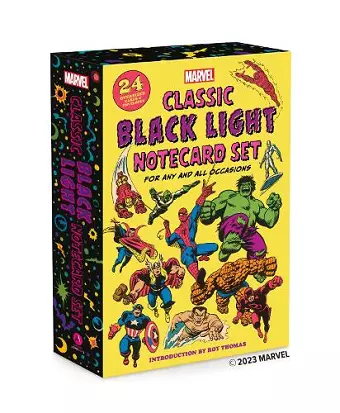 Marvel Classic Black Light Notecard Set: 24 Oversized Cards + Envelopes for Any and All Occasions cover