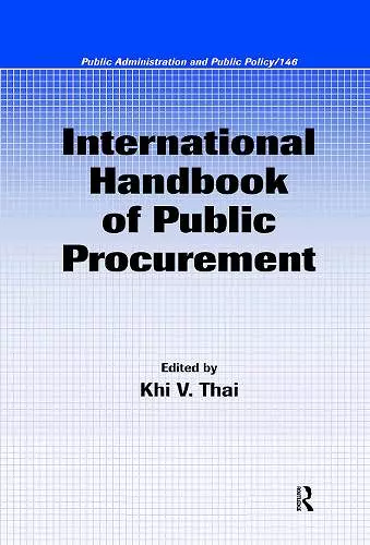 International Handbook of Public Procurement cover