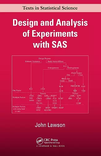 Design and Analysis of Experiments with SAS cover