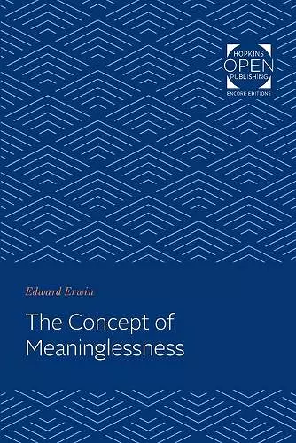 The Concept of Meaninglessness cover