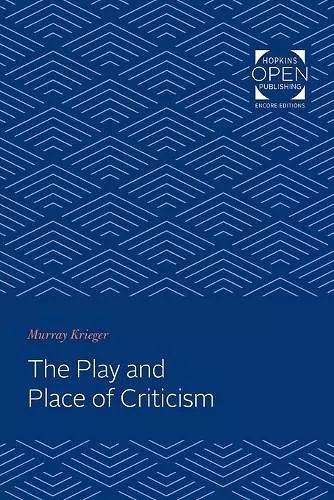 The Play and Place of Criticism cover