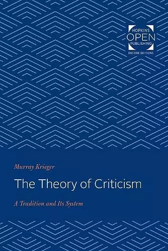 The Theory of Criticism cover