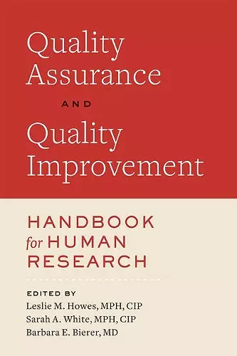 Quality Assurance and Quality Improvement Handbook for Human Research cover