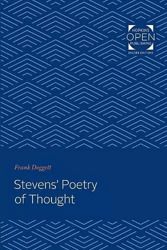 Stevens' Poetry of Thought cover