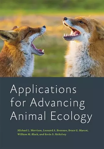 Applications for Advancing Animal Ecology cover