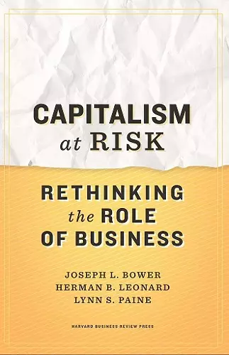 Capitalism at Risk cover