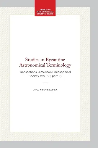 Studies in Byzantine Astronomical Terminology cover