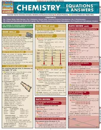 Chemistry Equations & Answers cover