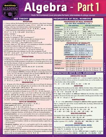 Algebra part 1 cover