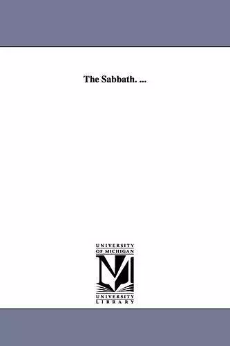 The Sabbath. ... cover