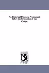 An Historical Discourse Pronounced Before the Graduation of Yale College, cover