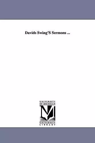 Davids Swing's Sermons ... cover