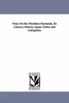 Notes On the Floridian Peninsula, Its Literary History, insian Tribes and Antiquities. cover