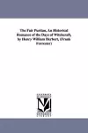 The Fair Puritan, An Historical Romance of the Days of Witchcraft, by Henry William Herbert, (Frank Forrester) cover