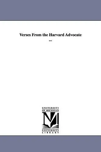 Verses From the Harvard Advocate ... cover