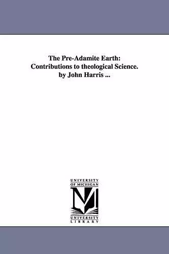 The Pre-Adamite Earth cover