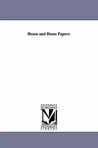 House and Home Papers. cover