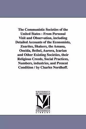 The Communistic Societies of the United States cover