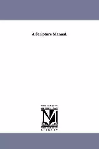 A Scripture Manual. cover