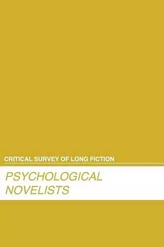 Psychological Novelists cover