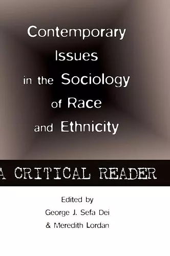 Contemporary Issues in the Sociology of Race and Ethnicity cover