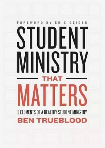 Student Ministry that Matters cover