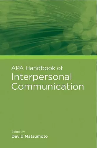 APA Handbook of Interpersonal Communication cover