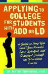 Applying to College for Students With ADD or LD cover